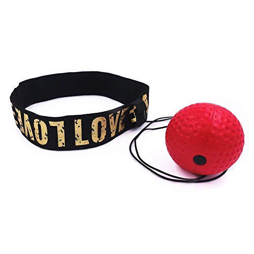 REFURBISHHOUSE Boxing Reflex Speed Punch Ball Sanda Boxer Raising Reaction Force Hand Eye Training Set Stress Reaction Ball red - Thumbnail 7