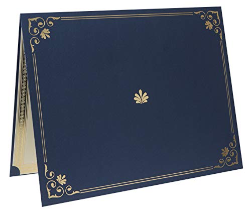 image for Bargain Paradise Certificate Holder - 25 Navy Blue Paper Certificate H