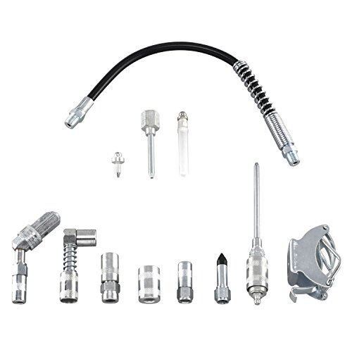 PMD Products Grease Gun Lubrication Tool Accessory Adapter Kit for Zerk Fittings Includes Injector Needle 1/8 NPT