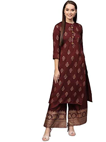 Women's Rayon Printed Kurta Palazzo set