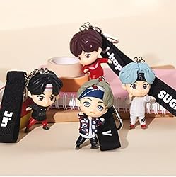 6708 BTS Tinytan Figures Jin Keychain Keyring Kpop