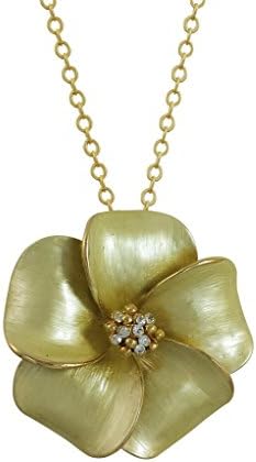 Plumeria Yellow Satin Choker Necklace Pendent, with Gold Plated Necklace and Trim.