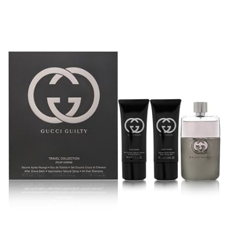 gucci guilty black mens gift set