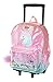Justice Kids Rolling Backpack for Girls - Cute Unicorn Backpack with Wheels in Pink Ombre Sequin Finish and Shaky Panel - for School and Travel