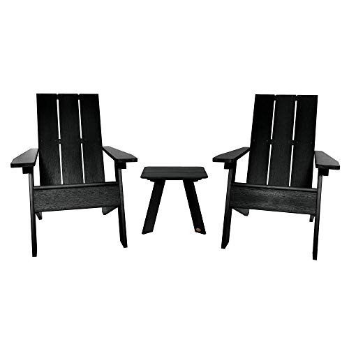 Highwood Italica Modern Adirondack 3pc Set, Includes 2 Adirondack Chairs and On…