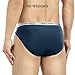 DAVID ARCHY Men's 4 Pack Micro Modal Underwear Soft Breathable Ultra Big Pouch Bikinis (M, Dark Gray/Navy Blue)