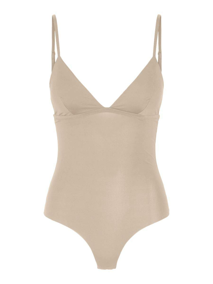 PIECES Women's Pcella Cover Up Bodystocking Underwear, Smoke Gray, XS