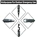 Practical Pen Self Defence Tool for Survival - Tactical Flashlight + Glass Breaker + Bottle Opener + Ballpoint Pen + Multi Tool - 2 Ink Cartridges + 3 Batteries - Gift Boxed