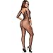 WOOPOWER Lingerie for Women Crotchless Fishnet Bodystocking, Stretch Mesh Bodysuit
