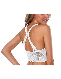 SHEKINI sostén de encaje para dama, sujetador con push-up floral, transpirable, sin alambre, espalda cruzada, sujetador sexy