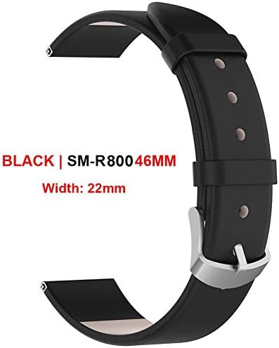 5 Colors Watch Band, 20MM 22MM High Quality Leather Watch Band Strap for Samsung Galaxy Watch S4 SM-R810 42MM SM-R800 46MM, Concise and Vogue Style