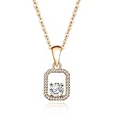 zemlite Distinctive Necklace with VVS1 Clarity Diamond, Unique Square Pendant, Elegant Diamond Jewelry for Women