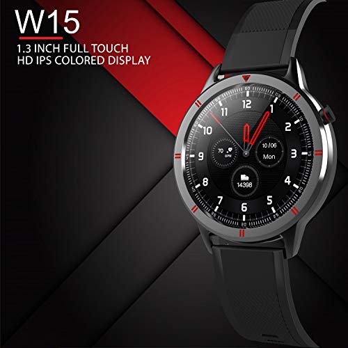 AQFIT W15 Fitness Smartwatch Activity Tracker| Waterproof | 4.2 Bluetooth | Metal Case | Full Touch Screen Display | for