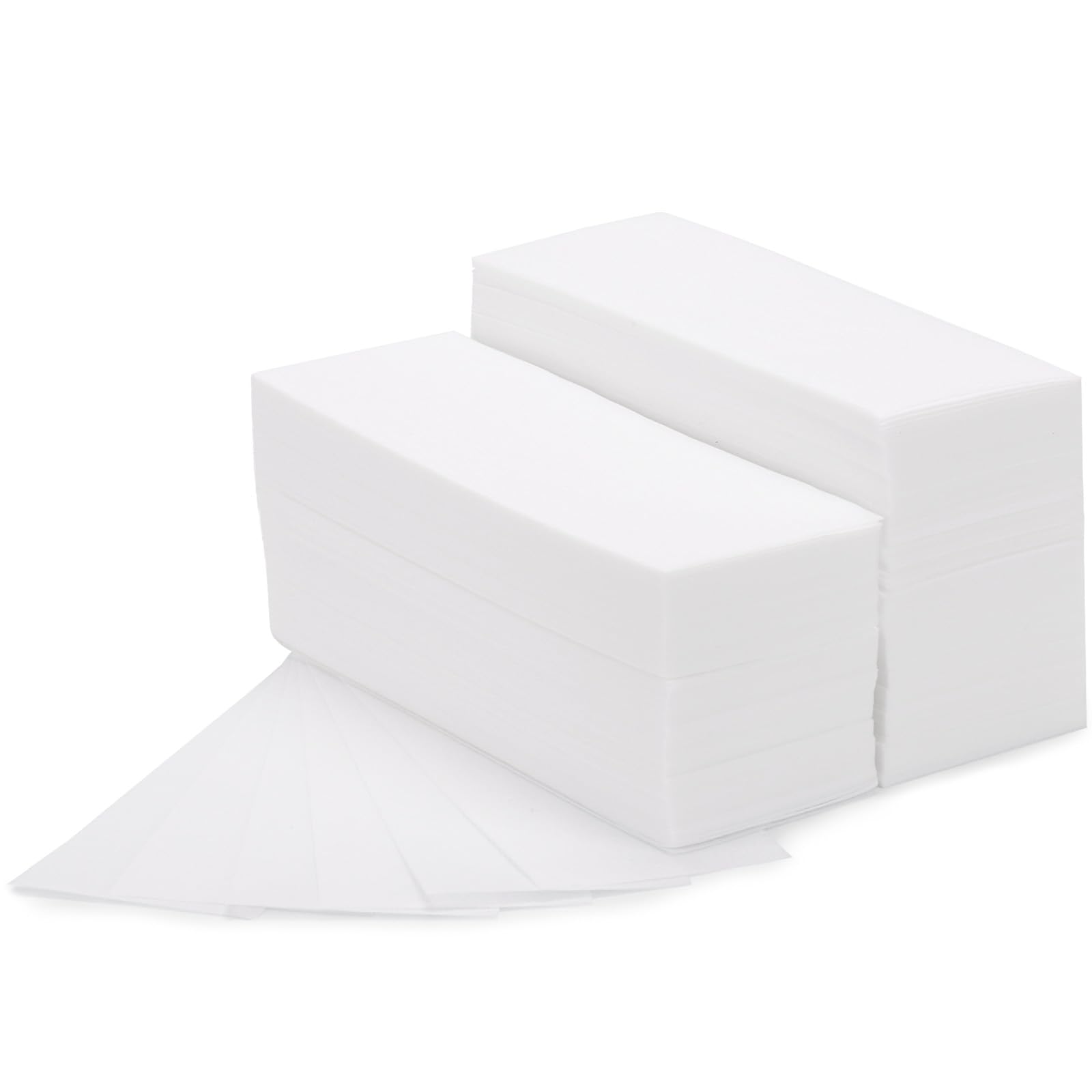 Photo 1 of 400 Pieces Large Non Woven Wax Strips 7.5 x 2.6 Inches Body and Facial Hair Removal Waxing Strips Soft Waxing Paper Sheets