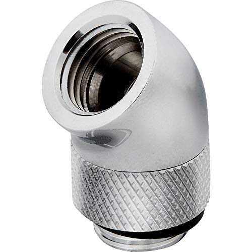 Corsair Hydro X Series 45° Rotary Adapter, Chrome, 2-Pack