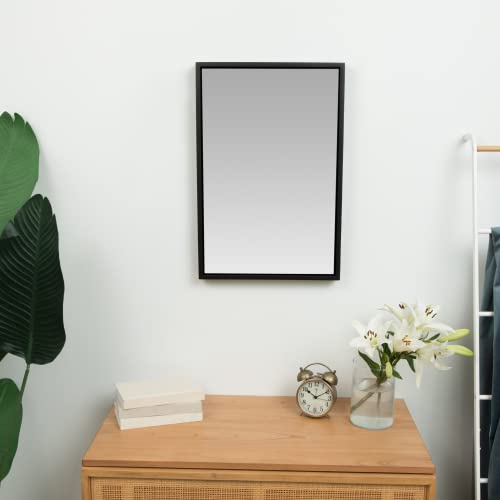 Hamilton Hills 16x24 inch Black Framed Mirror Small Rectangular