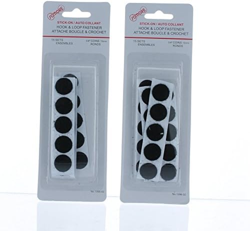 30 Sets Hook and Loop Velcro Round Stick-on Fasteners Sewing Craft Supplies