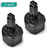Upgraded 3600mAh Replace for Dewalt 9.6V Battery DW9061 DW9062 DE9036 DE9062 DW9614 Cordless Power Tool 2 Pack