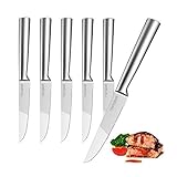 Homgeek Steak Knives,6-Piece German High Carbon Stainless Steel Serrated Steak Knife
