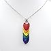 Gay pride pendant, handmade rainbow LGBTQ flag necklace, chainmail dragon scale charm
