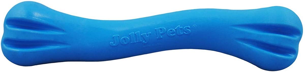 Jolly Pets Bone TPE Dog Toy, 19 cm, Blue