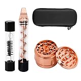 Premium Glass Tool Set for Herb Leaves, Spices with Drawstring Bag (Rose Gold) + 2.5