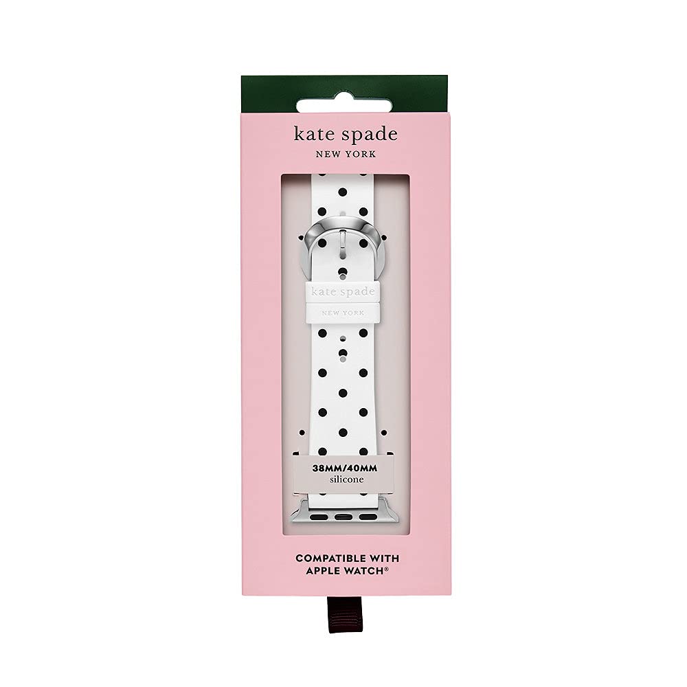 kate spade new york Designer Interchangeable Leather or Nylon Band Compatible with Your 38/40/41mm and/or 42/44/45/49mm Apple Watch Series 9/8/7/6/5/4/3/2/1/SE and/or Ultra Series 1-2