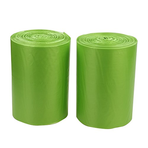 Ramddy 18 Gallon Compactor Trash Bags, Green, 100 Counts
