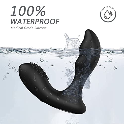 Prostate Massager Anal Vibrator Anal Vibrating Plug with Remote Control, G-spot Vibrator Sex Toys for Men, Women and Couple, Upgraded Rechargeable 12 Speeds Waterproof Silicone Soft Skin-Friendly