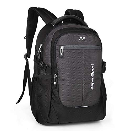 ASPENSPORT Laptop Backpack for Men School Student Bookbag Fit 15.6"Water Repellent