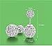 KOREA-JIAEN Shambhala Earrings S925 Sterling Silver Plated Base Cubic Zirconia Double Sided Fully-jewelled Earrings