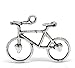 Housweety 30PCs Silver Tone Bike Bicycle Charm Pendants 31mmx23mm(1 2/8