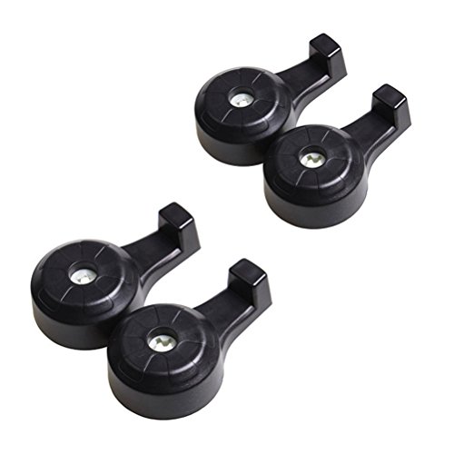 Daycount 4 Pcs Universal Car Truck SUV Seat Back Hanger Organizer Hook Headrest Holder Backrest Hook for Automobile (Black)