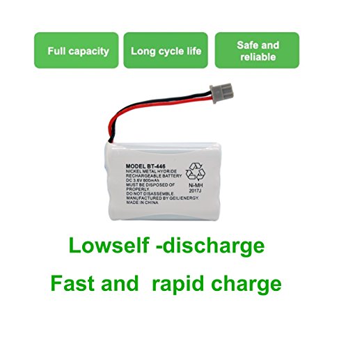 GEILIENERGY BT446 BT-446 BBTY0503001 BT-1004 BT-1005 GE-TL26402 BT-504 CPH-488B 3.6V 800mAh Rechargeable Battery Compatible with Uniden Cordless Phone(Pack of 2) - Thumbnail 5
