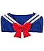 Sailor Costume Collar Blue and Red for Women by elope
