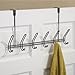 InterDesign Classico Over Door Organizer Hooks – 6 Hook Storage Rack for Coats, Hats, Robes or Towels, Bronze