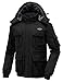 Wantdo Men's Warm Ski Jacket Hooded Mountain Waterproof Winter Coat Windproof Raincoat Outdoors Parka