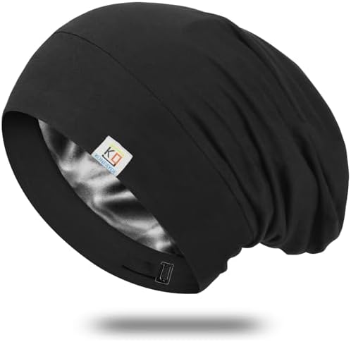 Silk Bonnet Sleep Cap-Satin Sleeping Cap for Women and Men,Soft