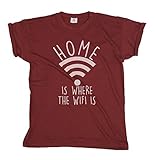 Home Is Where The Wifi Is Mens & Ladies Internet Fashion Slogan Unisex Fit T-Shirt