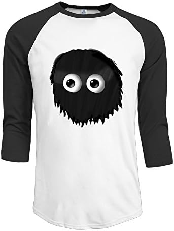 Men Cute Cartoon Soot Sprite 3/4 Raglan Shirts Baseball Jerseys