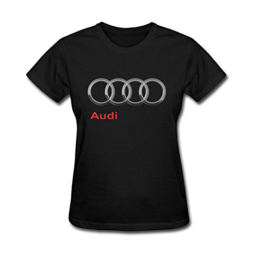 TIANRUN Women's Audi Automobile Manufacturer Logo Short Sleeves T-shirt Size S ColorName