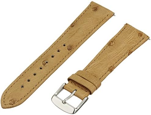 21 MM Natural Genuine Ostrich Strap 21OS08M