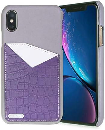 BRAYDEN iPhone Xs Case, iPhone X Wallet Case, Purple PU Leather Wallet Purse Credit Card Slot TPU Soft Bumper Ultra Slim Cover for iPhone Xs/X 5.8 inch