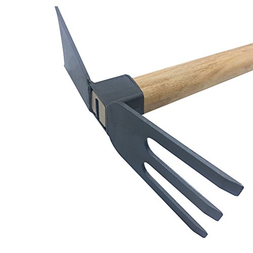Barbariol Hand Cultivator, Garden Tool Hand Hoe with 3 Prongs (15")