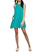 Sarin Mathews Women's Halter Neck Sleeveless Casual Swing T-Shirt Loose Dress Acidblue XL