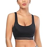 SIMIYA Sports Bra, Cross Back High Impact Padded Workout Bras for Women Running and Yoga