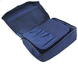 Itraveller Cosmetic Makeup Bag Toiletry Travel Kit Organizer (Dark Blue)
