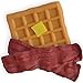Little Toader Teething Toys - Soft Silicone Food Shaped BPA Free Teethers (Bacon & Waffle)