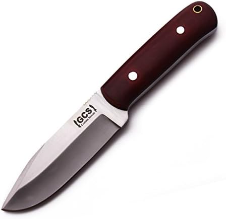 GCS Custom Handmade Stacked Leather Handle D2 Tool Steel Dagger Skinner Bushcraft Knife Knives Bowie Buffalo Hide Sheath 121