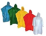 Wealers 5 Pack Poncho's One Size Fit All with Hood, Individual Packed